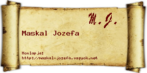 Maskal Jozefa névjegykártya